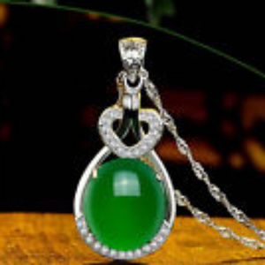 Natural Emerald & Diamond Wedding Party Silver Pen